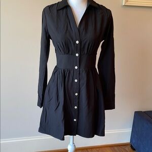 NWOT Forever 21 Elegant Black Button-Up Dress